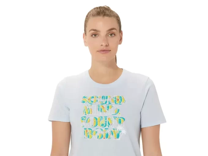 ASICS HIBISCUS SLOGAN CREW DA DONNA