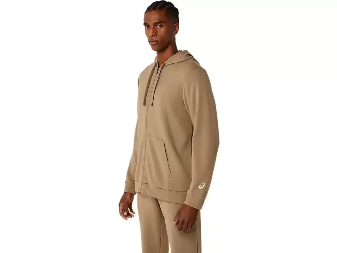 FELPA CON CAPPUCCIO E ZIP INTERA