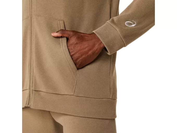 FELPA CON CAPPUCCIO E ZIP INTERA