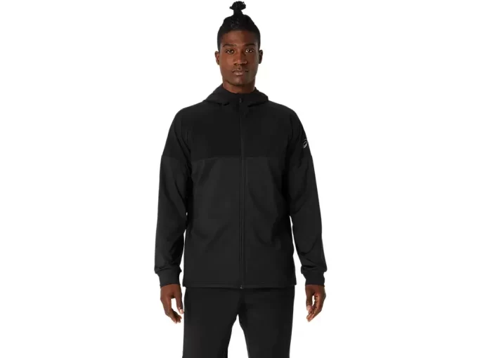 FELPA CON CAPPUCCIO E ZIP INTERA IN MAGLIA