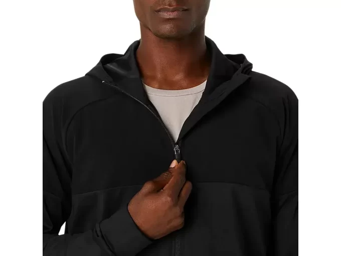 FELPA CON CAPPUCCIO E ZIP INTERA IN MAGLIA