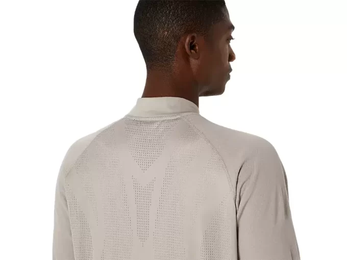 GIACCA ACTIBREEZE JACQUARD GRID FULL ZIP