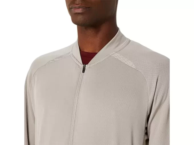 GIACCA ACTIBREEZE JACQUARD GRID FULL ZIP