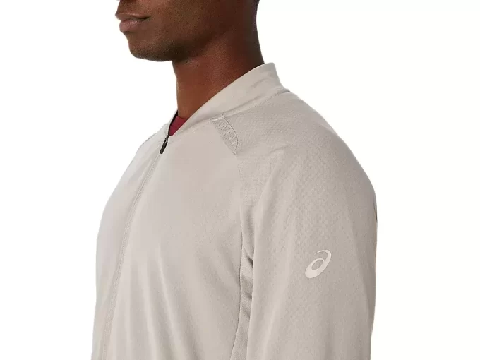 GIACCA ACTIBREEZE JACQUARD GRID FULL ZIP