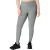 Leggings da donna a vita alta a coste 7/8