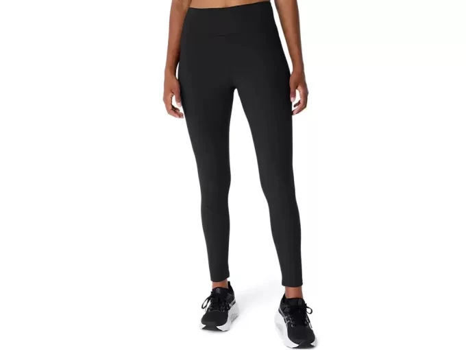 Leggings da donna a vita alta a coste 7/8
