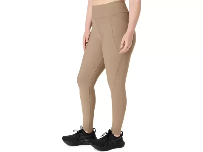 Leggings da donna a vita alta a coste 7/8