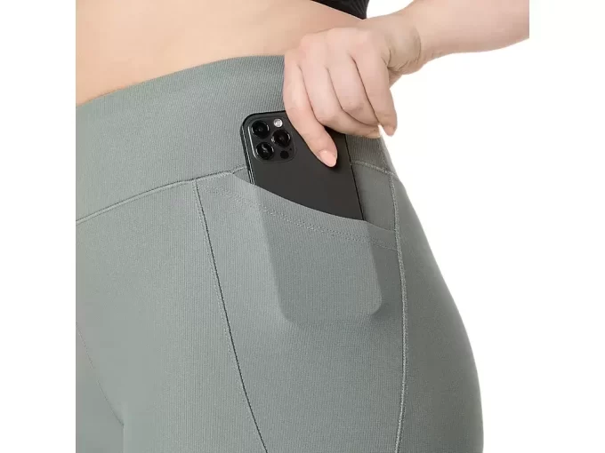 Leggings da donna a vita alta a coste 7/8