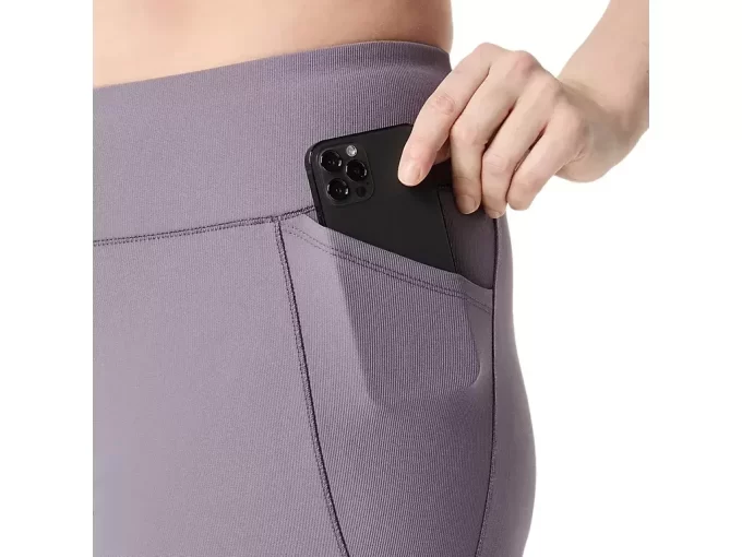 Leggings da donna a vita alta a coste 7/8