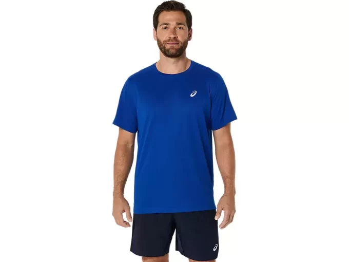 MAGLIA A MANICHE CORTE ASICS SILVER