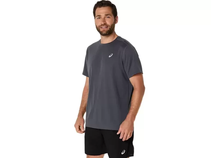 MAGLIA A MANICHE CORTE ASICS SILVER MAGLIA A MANICHE CORTE ASICS SILVER