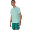 MAGLIA A MANICHE CORTE ASICS SILVER