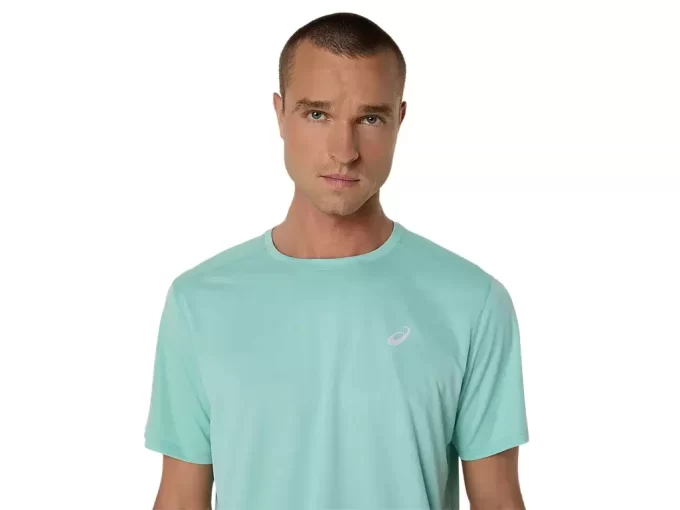 MAGLIA A MANICHE CORTE ASICS SILVER