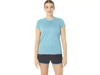 MAGLIA A MANICHE CORTE CON LOGO FUJITRAIL DA DONNA