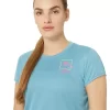 MAGLIA A MANICHE CORTE CON LOGO FUJITRAIL DA DONNA