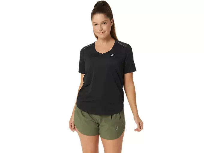 MAGLIA A MANICHE CORTE CON SCOLLO A V