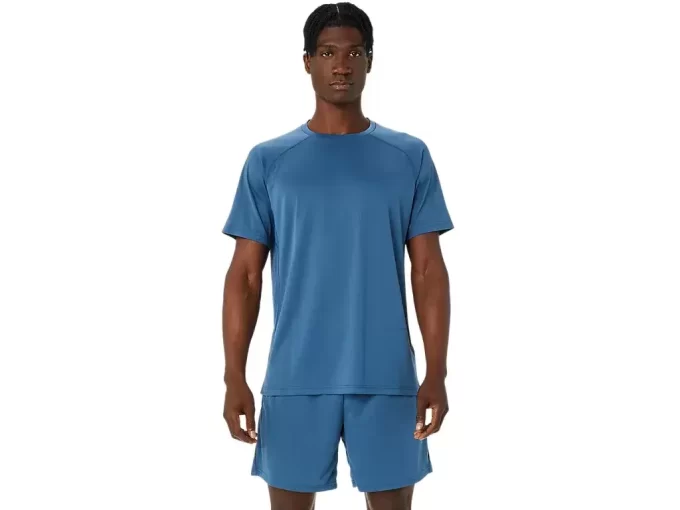 MAGLIA A MANICHE CORTE IN MAGLIA CON VENTAGLI