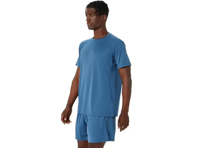 MAGLIA A MANICHE CORTE IN MAGLIA CON VENTAGLI