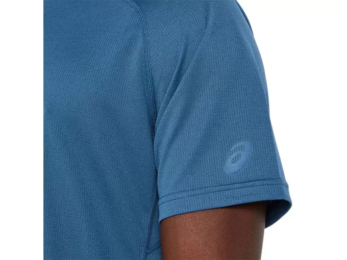 MAGLIA A MANICHE CORTE IN MAGLIA CON VENTAGLI