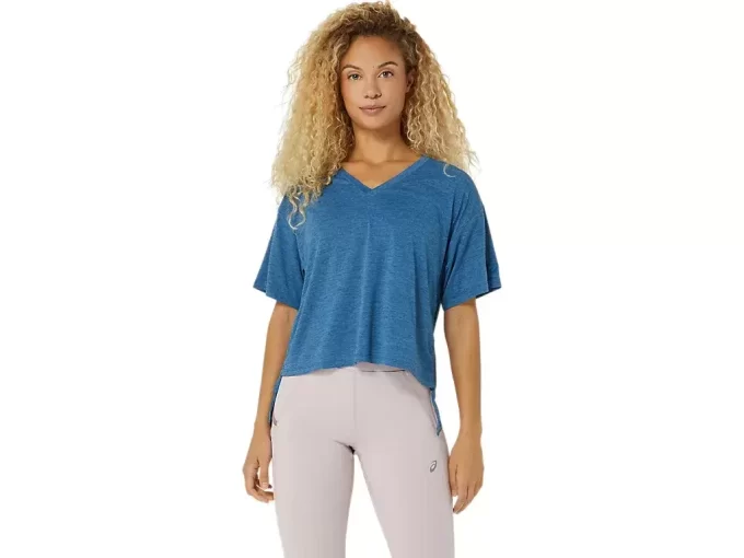 MAGLIA A MANICHE CORTE NAGINO FLEX HEATHER