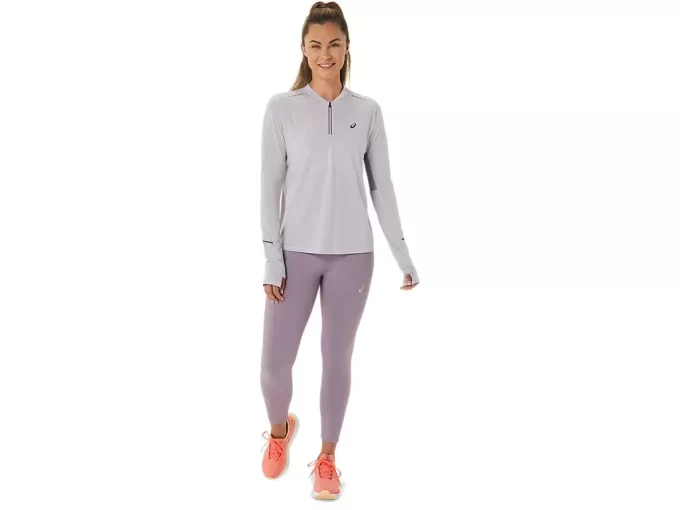 MAGLIA A MANICHE LUNGHE METARUN CON 1/2 ZIP DA DONNA