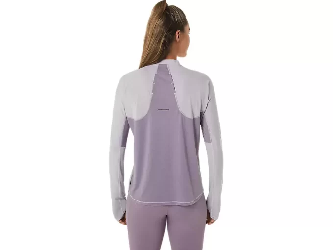 MAGLIA A MANICHE LUNGHE METARUN CON 1/2 ZIP DA DONNA