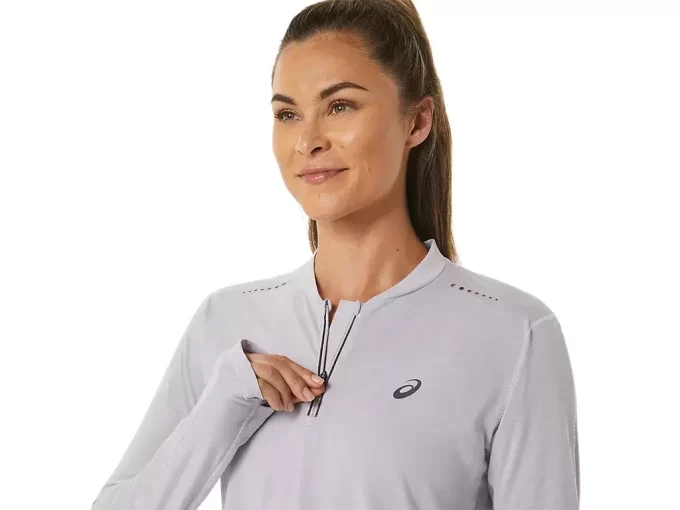 MAGLIA A MANICHE LUNGHE METARUN CON 1/2 ZIP DA DONNA