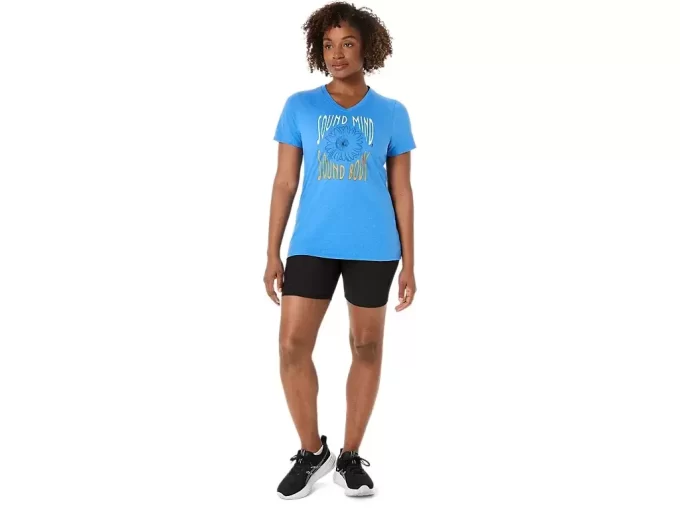 MAGLIA DA DONNA CON SLOGAN GIRASOLE E SCOLLO A V