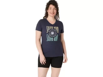 MAGLIA DA DONNA CON SLOGAN GIRASOLE E SCOLLO A V