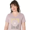 MAGLIA DA DONNA CON SLOGAN GIRASOLE E SCOLLO A V