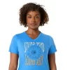 MAGLIA DA DONNA CON SLOGAN GIRASOLE E SCOLLO A V