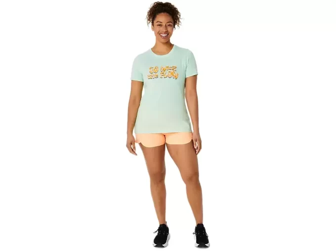 T-SHIRT A MANICHE CORTE ASICS BALANCED DA DONNA