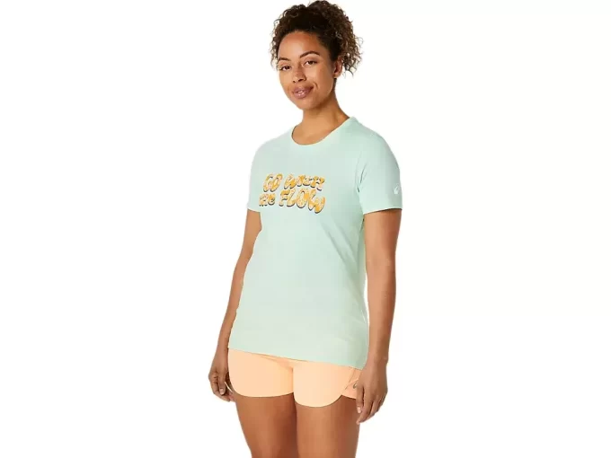 T-SHIRT A MANICHE CORTE ASICS BALANCED DA DONNA