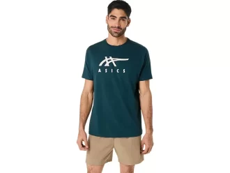 T-SHIRT A MANICHE CORTE ASICS STRIPE