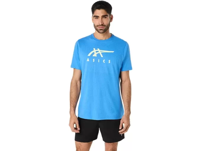 T-SHIRT A MANICHE CORTE ASICS STRIPE