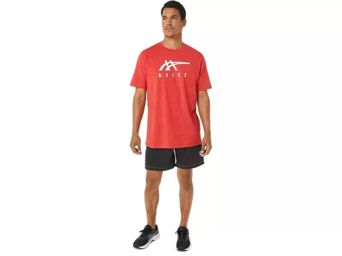 T-SHIRT A MANICHE CORTE ASICS STRIPE