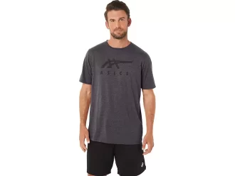 T-SHIRT A MANICHE CORTE ASICS STRIPE