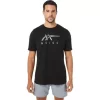 T-SHIRT A MANICHE CORTE ASICS STRIPE