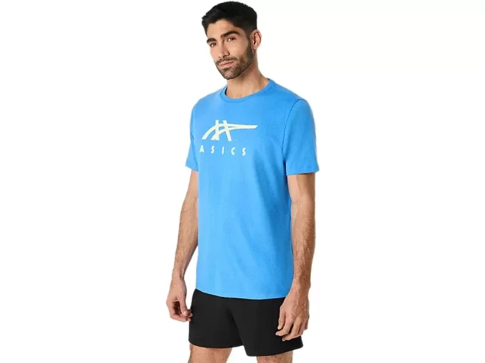 T-SHIRT A MANICHE CORTE ASICS STRIPE