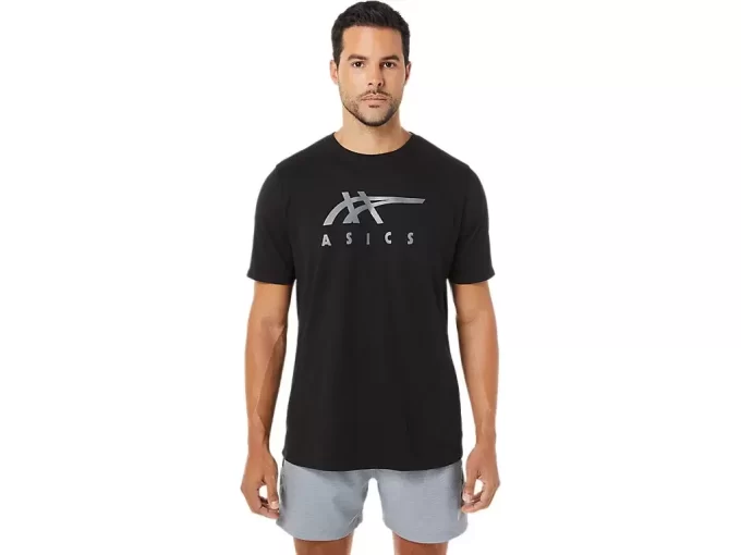 T-SHIRT A MANICHE CORTE ASICS STRIPE