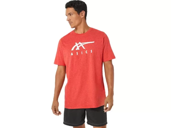 T-SHIRT A MANICHE CORTE ASICS STRIPE