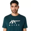 T-SHIRT A MANICHE CORTE ASICS STRIPE