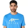 T-SHIRT A MANICHE CORTE ASICS STRIPE