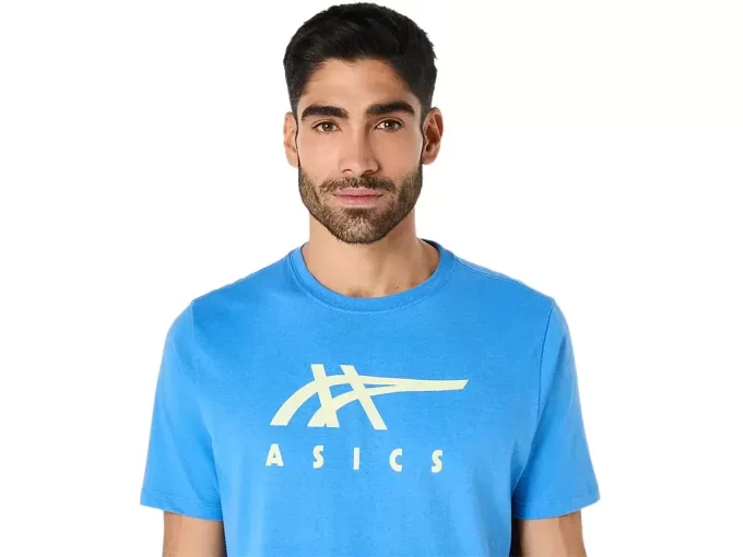 T-SHIRT A MANICHE CORTE ASICS STRIPE