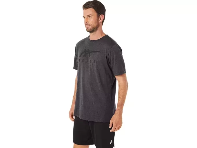 T-SHIRT A MANICHE CORTE ASICS STRIPE