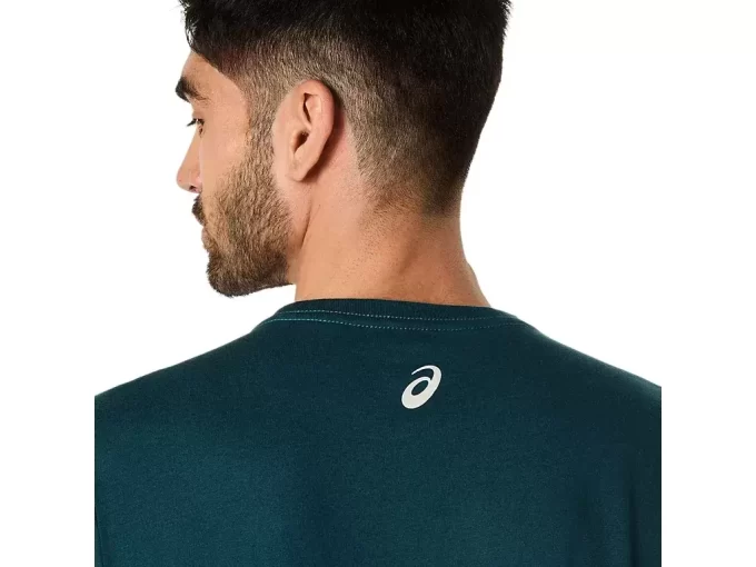 T-SHIRT A MANICHE CORTE ASICS STRIPE