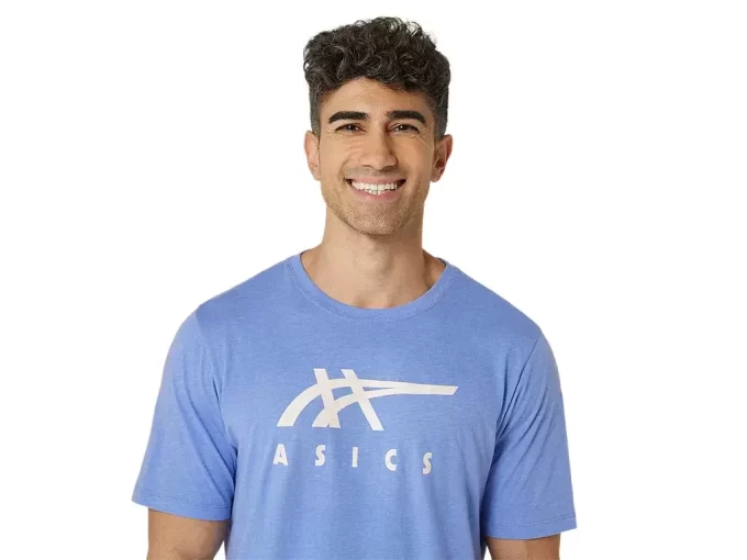 T-SHIRT A MANICHE CORTE ASICS STRIPE
