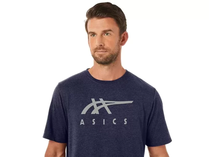 T-SHIRT A MANICHE CORTE ASICS STRIPE