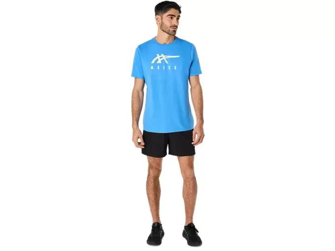 T-SHIRT A MANICHE CORTE ASICS STRIPE