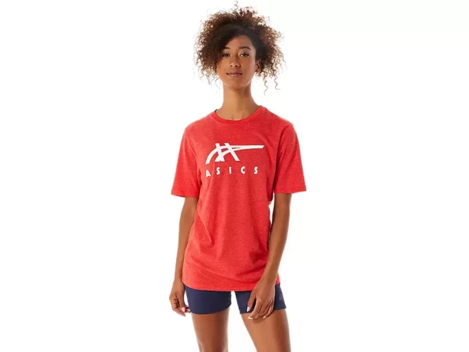 T-SHIRT A MANICHE CORTE ASICS STRIPE